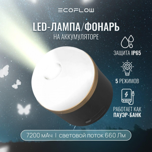 LED-лампа фонарь PowerBank 7200мАч EcoFlow Camping Light