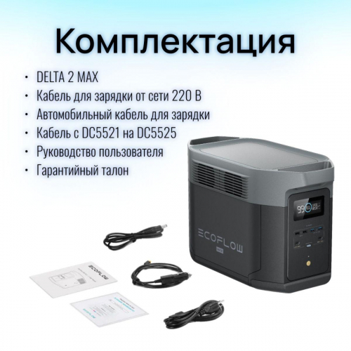 Портативная зарядная станция EcoFlow DELTA 2 Max 2048 Втч