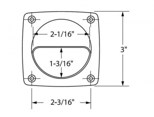 Attwood ручка пластиковая для скрытого монтажа круглая