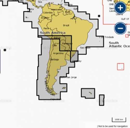 Карта Navionics Чили, Аргентина, о.Пасхи