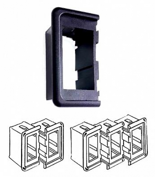 Рамка монтажная для выключателей Osculati CONTURA II концевая, черный пластик