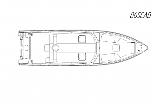 Лодка TUNA Boats 865 CABIN