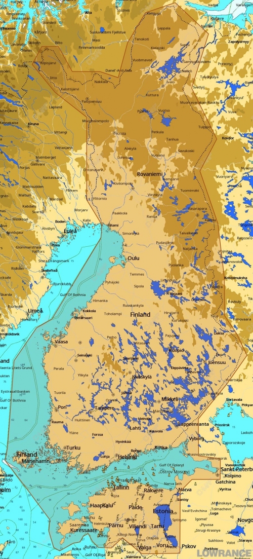 КАРТА C-MAP Озера Финляндии