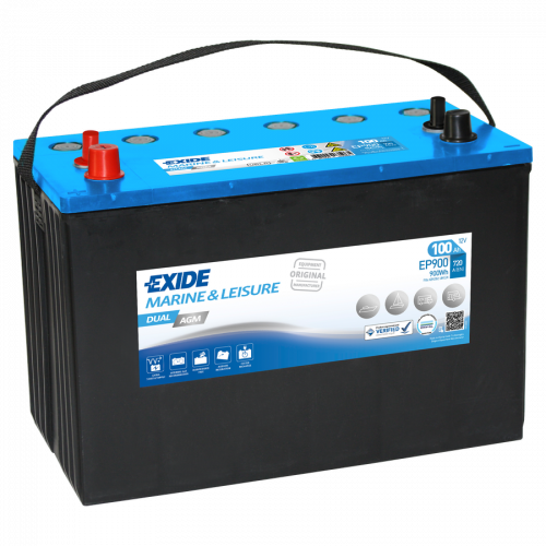 Аккумулятор EXIDE DUAL AGM EP900 L+ 100AH 720А (EN) 900Wh