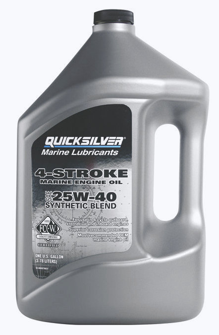 Quicksilver моторное масло 4-cycle 25W40 synthetic blend oil