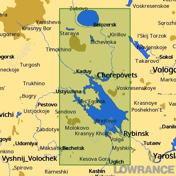 КАРТА C-MAP Рыбинское водохранилище, река Шексна и Белое озеро - магазиндля лодок и катеров RS-N211/RS-Y211 - MarinStore