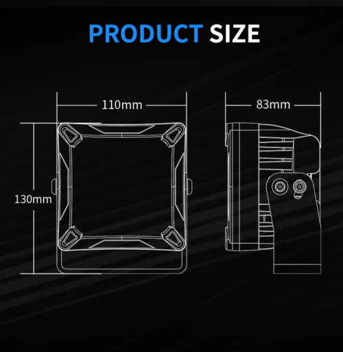 Cветодиодная фара дальнего света Aurora ALO-W-4-C27T3