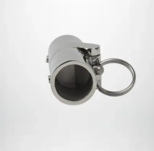 Кронштейн рамы тента (с фиксацией, поворотный, нержавеющая сталь), D 22мм