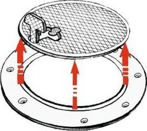 Лючок палубный Osculati 190 мм черный