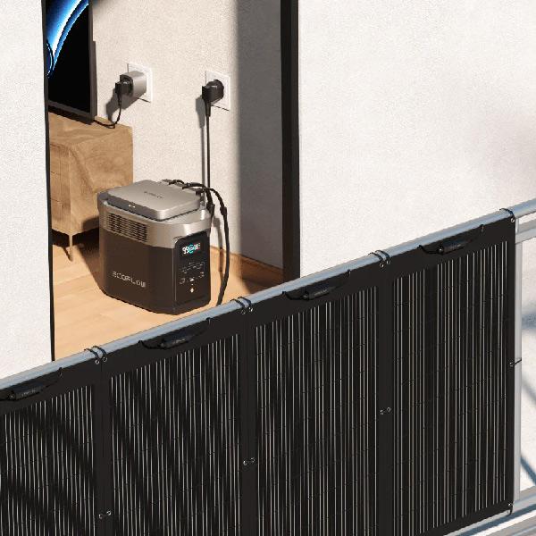 Комплект микроинвертор EcoFlow 600 Вт + 2 жесткие солнечные панели 400 Вт