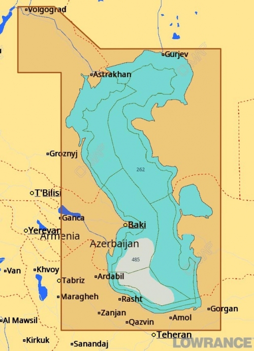 КАРТА C-MAP Река Волга от Волгограда до Астрахани и Каспийское море