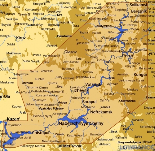 КАРТА C-MAP Реки Кама и Вятка: От Соликамска до Казани