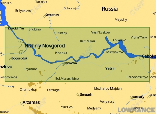 КАРТА C-MAP Река Волга: Нижний Новгород - Чебоксары