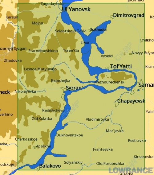КАРТА C-MAP Река Волга от Ульяновска до Балакова