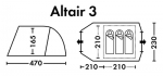 Каркасно-дуговая кемпинговая палатка FHM Altair 3