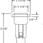 Основание для наклонного навигационного огня Attwood 91022-7, овальное, 2-контактное, черное