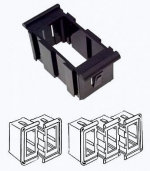 Рамка монтажная для выключателей Osculati CONTURA II промежуточная, черный пластик
