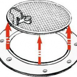 Лючок палубный 190 мм, черный Osculati